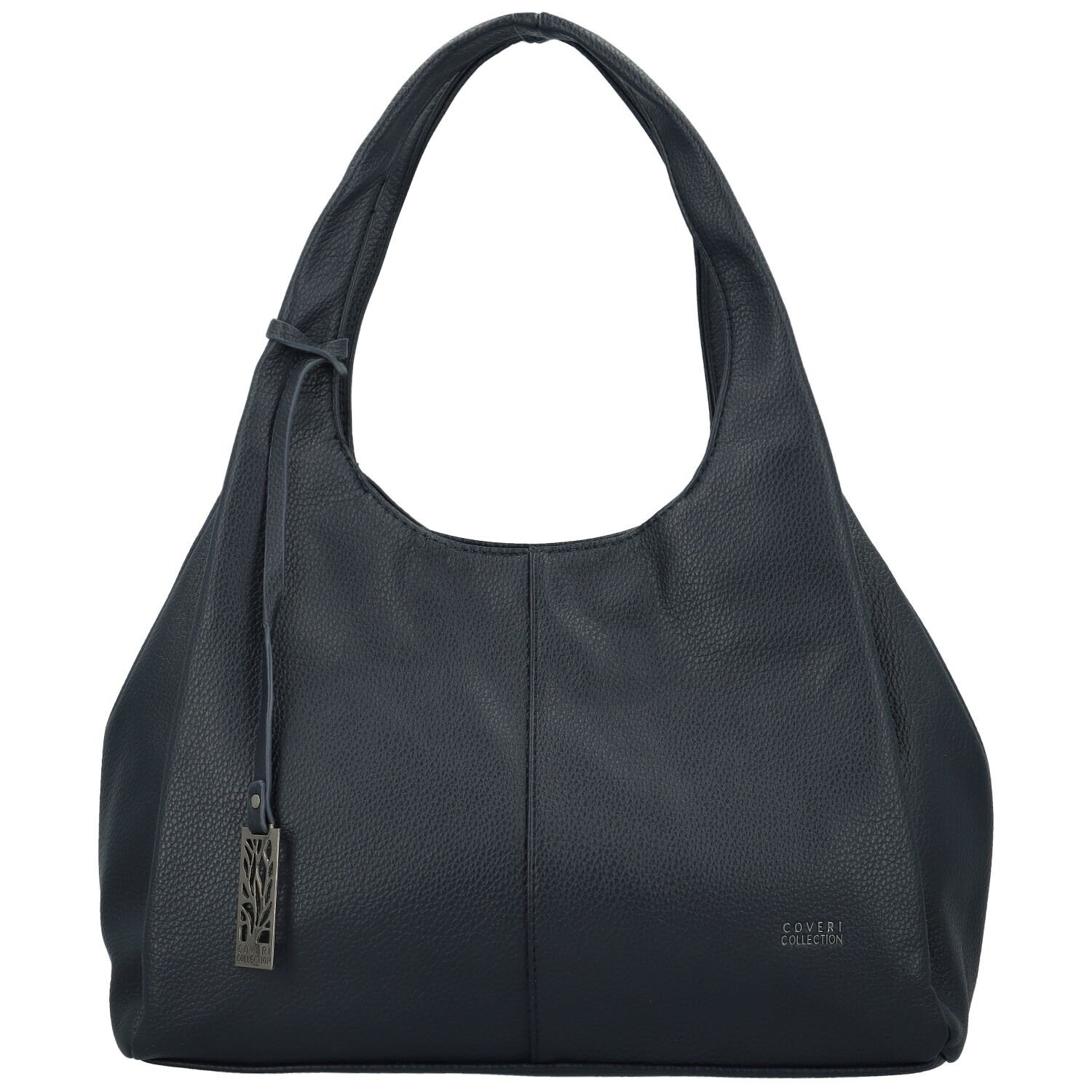 Módní dámská koženková kabelka na rameno Coveri Shaila, tmavě modrá