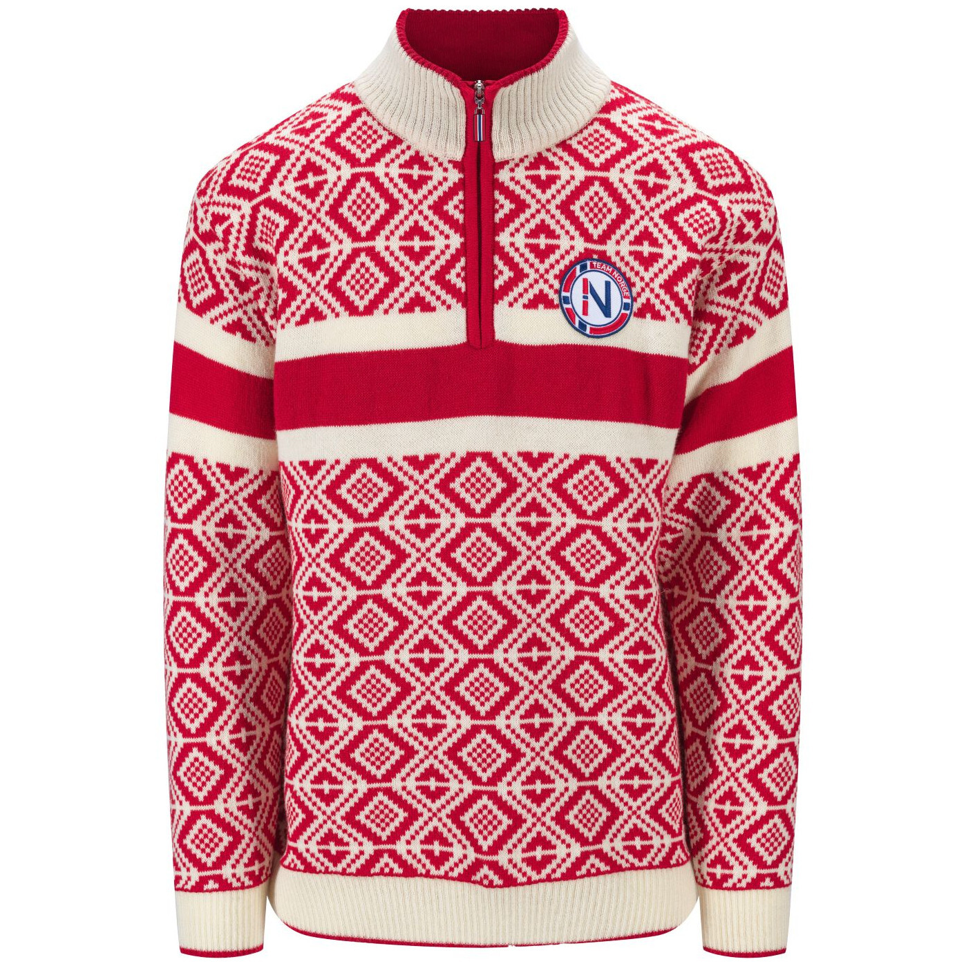 Pánský svetr Dale of Norway Cortina 2026 Masc. Sweater Velikost: L / Barva: červená/bílá
