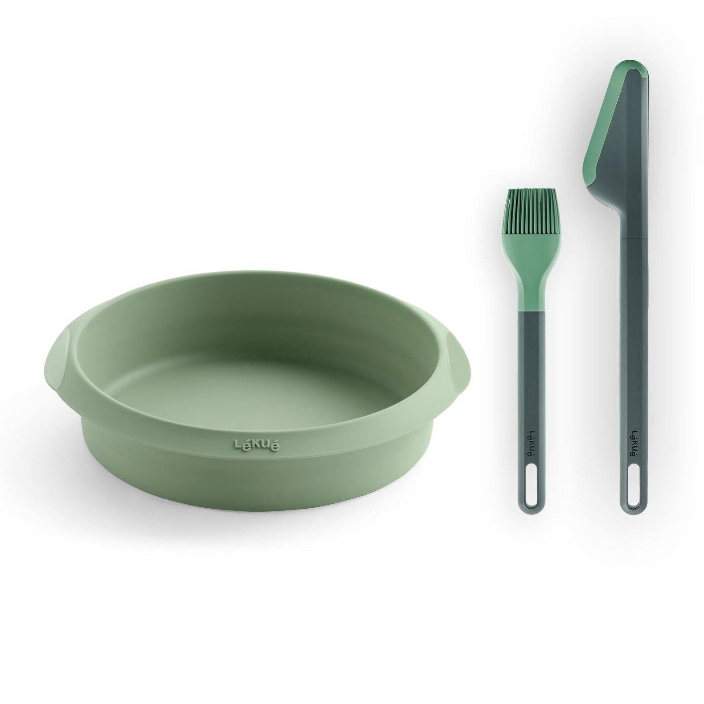 Základní sada pro horkovzdušnou fritézu, sada 3 ks, zelená, silikon, Lékué