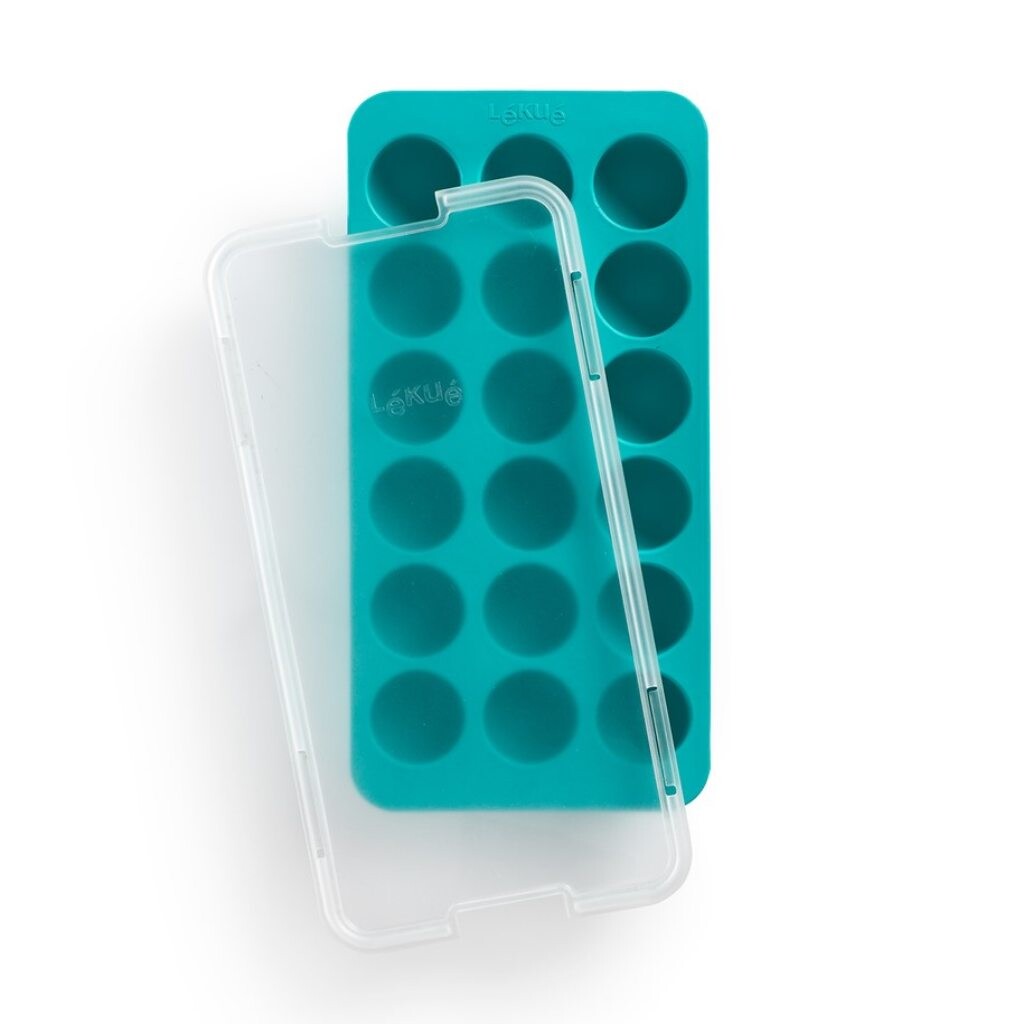 Forma na ledové kostky 23 cm, tyrkysová, guma, Lékué