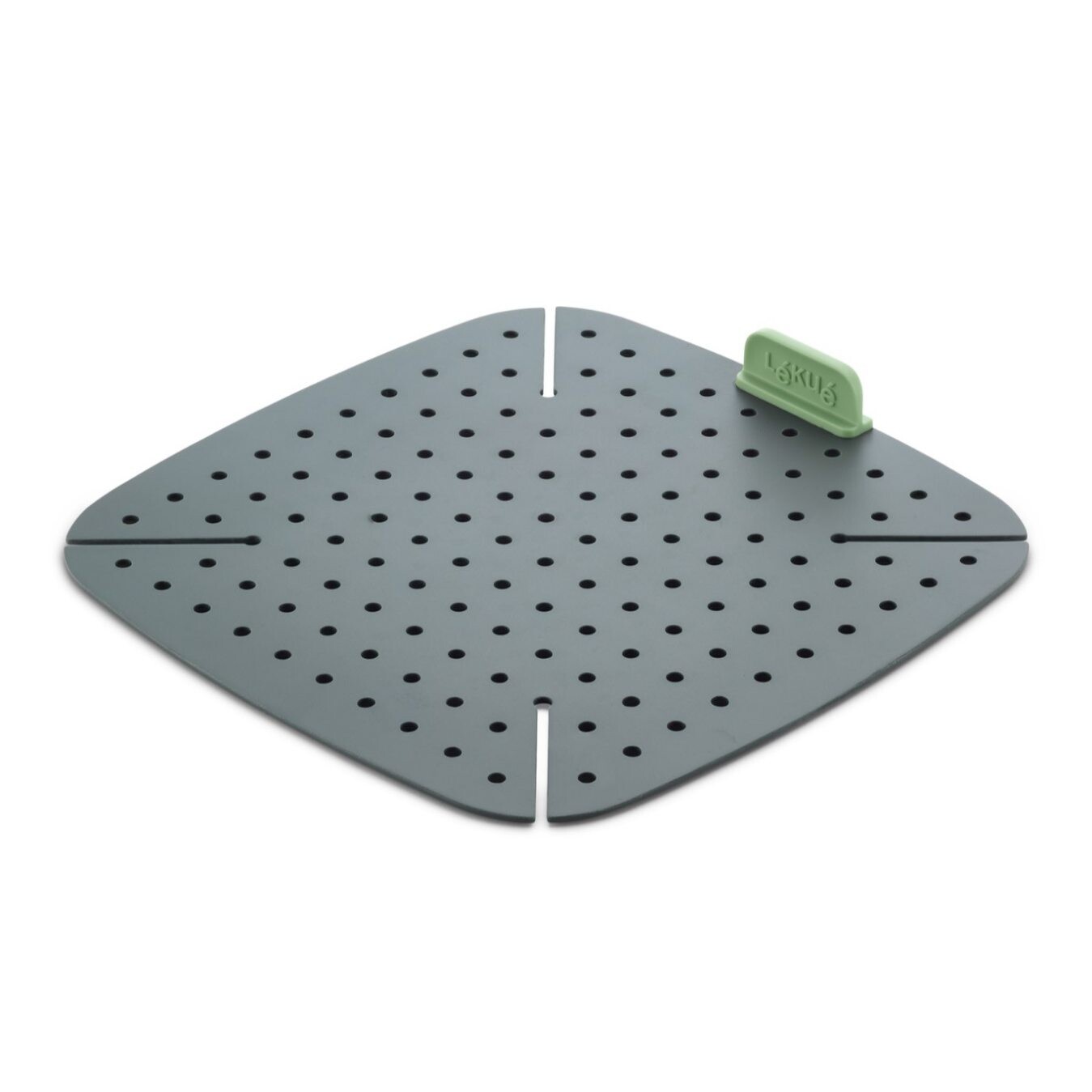 Podložka do horkovzdušné fritézy 22 x 22 cm, šedá, silikon, Lékué