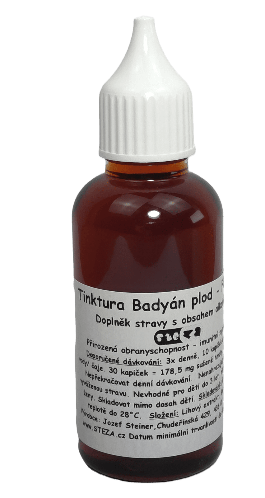 STEZA - Tinktura Badyán plod - FORTE 3x 50 ml.