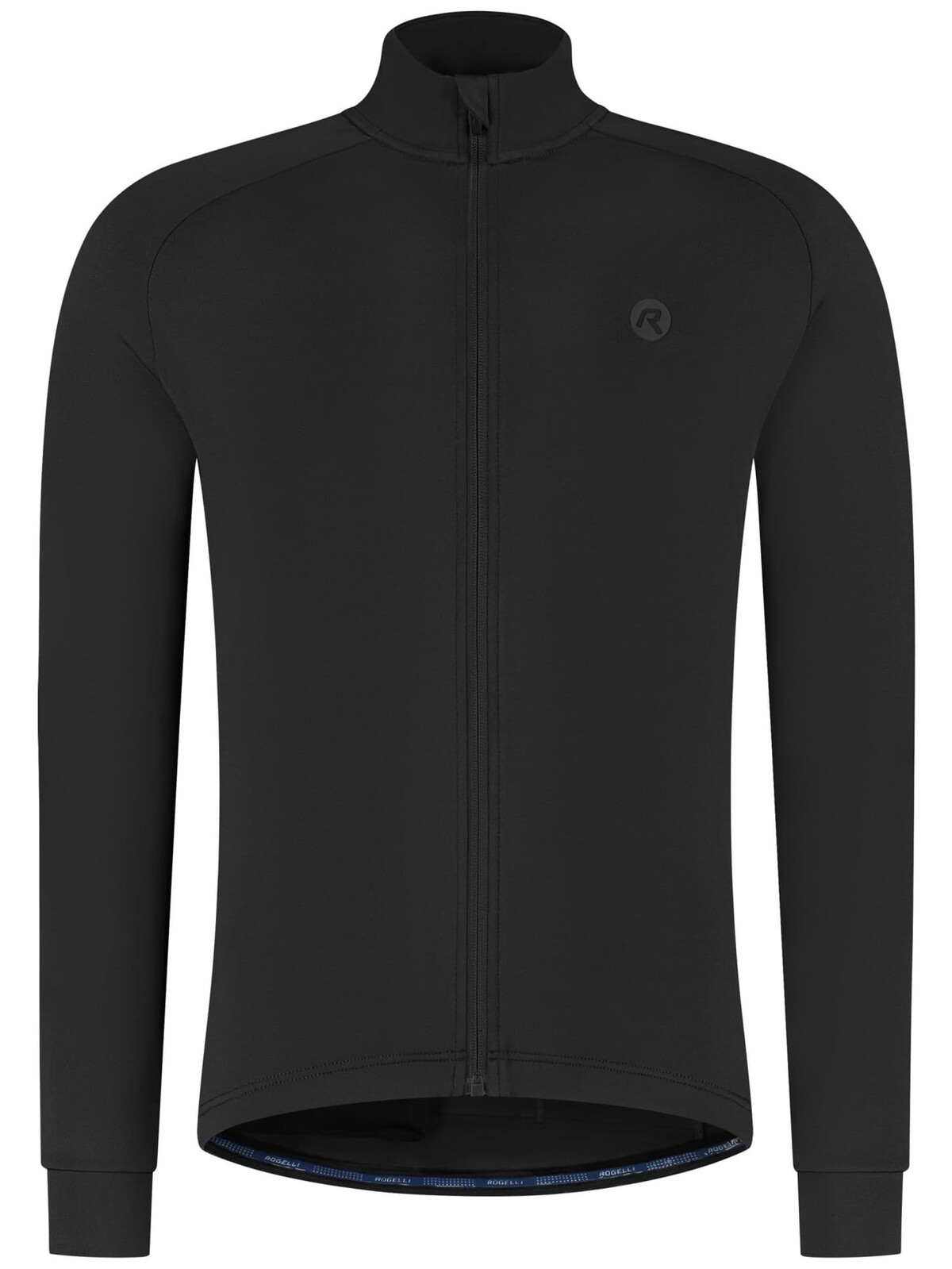 Hřejivý cyklistický dres Rogelli ESSENTIAL II s dlouhým rukávem, černý S
