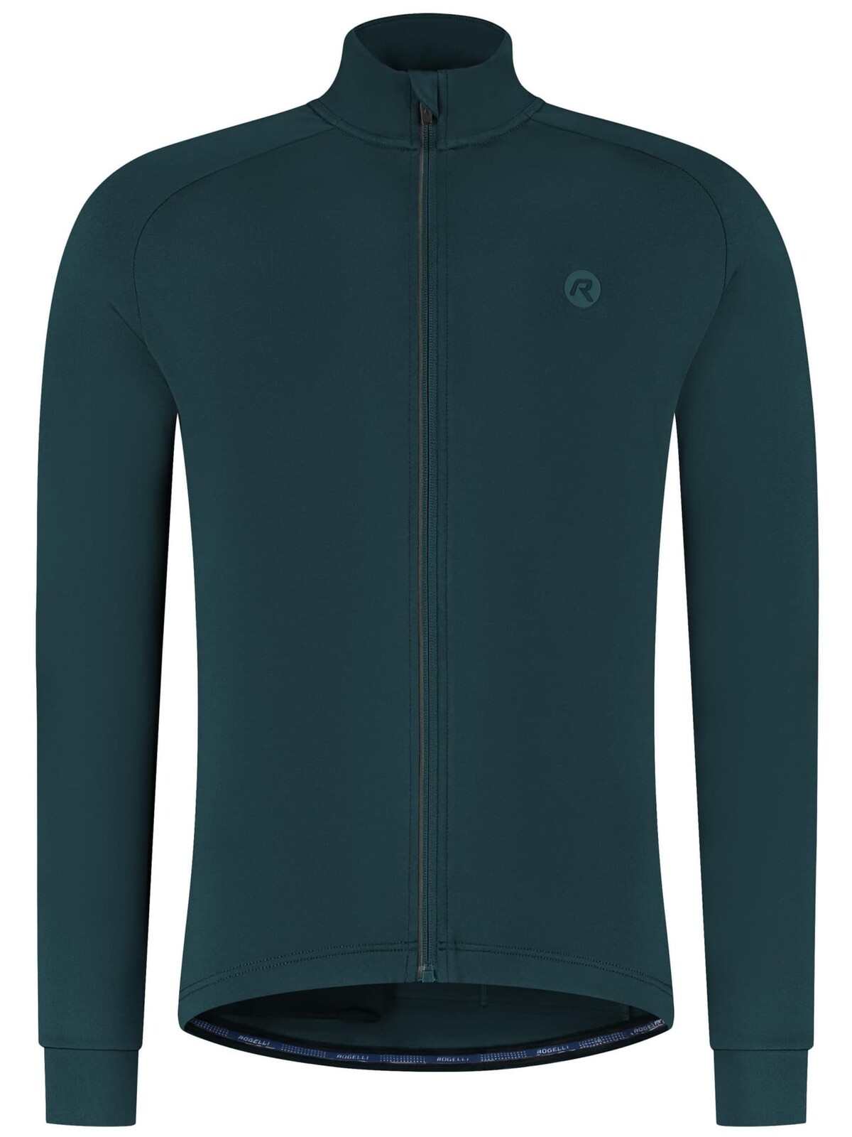 Hřejivý cyklistický dres Rogelli ESSENTIAL II s dlouhým rukávem, modrý S