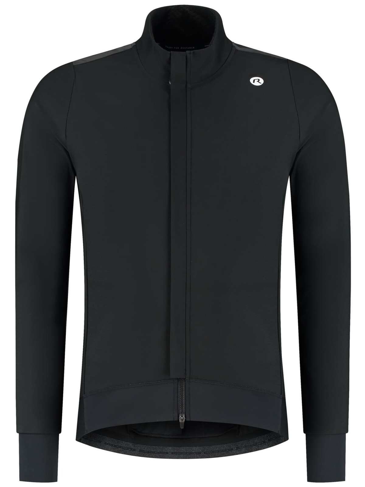 Lehká zimní cyklistická bunda Rogelli DISTANCE II s jemně zateplenými rukávy a zády, černá L
