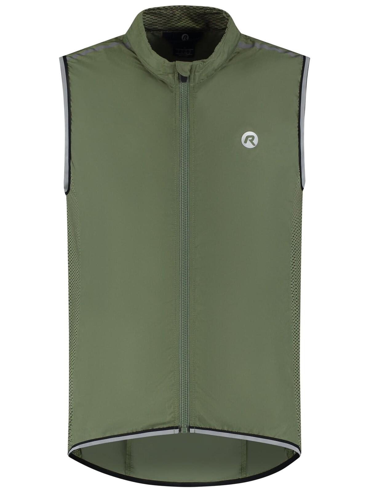 Cyklistická vesta Rogelli CORE s prodyšnými boky a zády, khaki 3XL