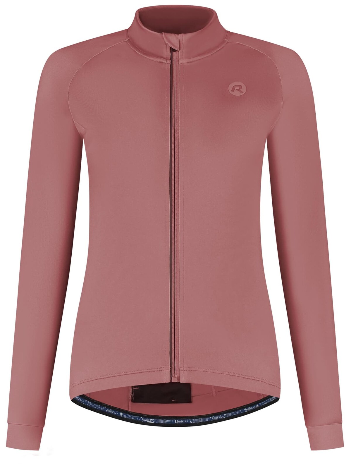 Dámský hřejivý cyklistický dres Rogelli ESSENTIAL II s dlouhým rukávem s úpravou proti větru a mrholení,, krémově růžový 2XL