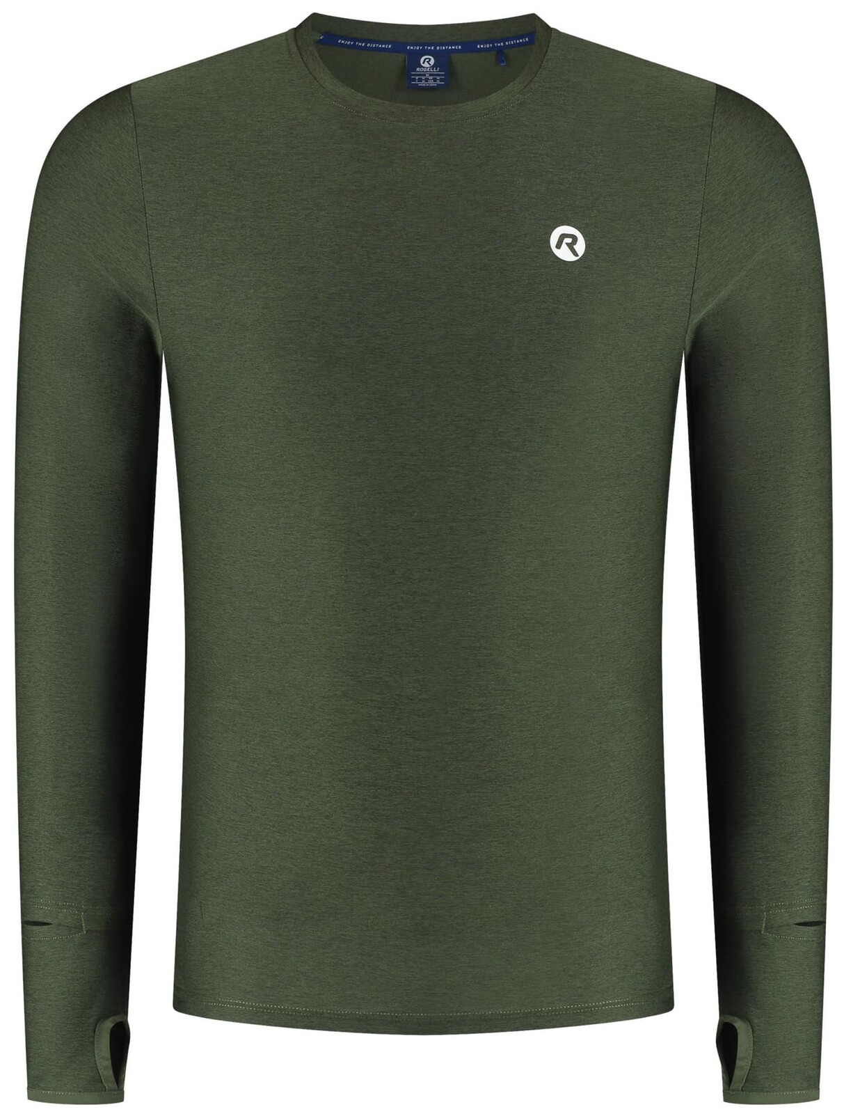 Funkční triko Rogelli ESSENTIAL s dlouhým rukávem, khaki 2XL