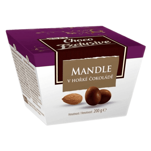 POEX Choco Exclusive Mandle v hořké čokoládě 200g