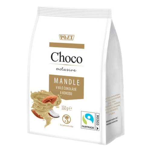POEX Choco Exclusive Mandle v bílé čokoládě a kokosu 150g