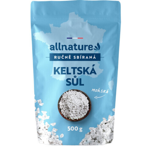 Allnature Keltská sůl mořská ručně sbíraná 500g