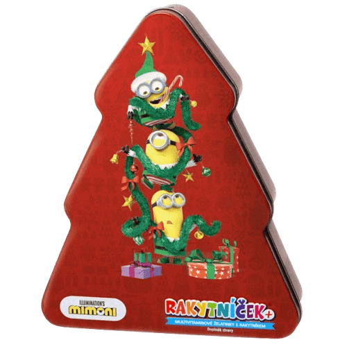 RAKYTNÍČEK+ multivitaminové želatinky 50 ks - Vánoční stromeček Mimoni 2025