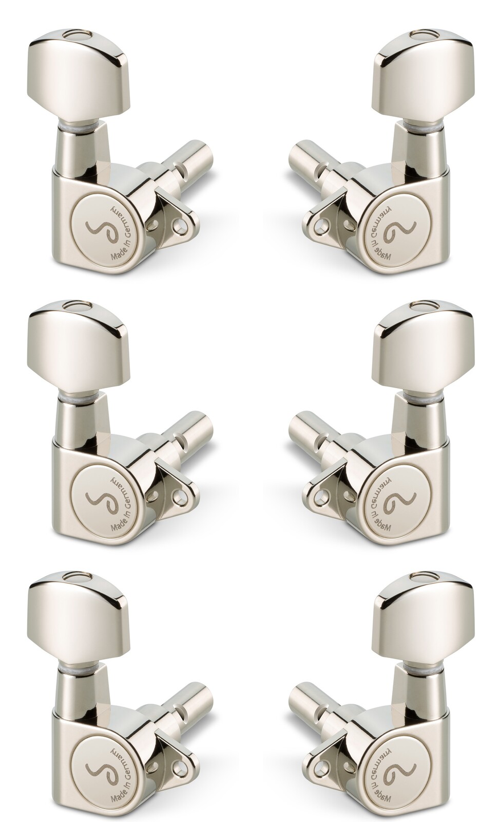 Schaller M6 135 3 left + 3 right Nickel Locking 21,0