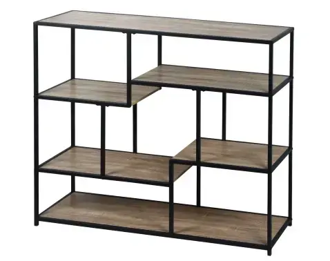 Regál Alessandro, 120 cm, černý/dub sonoma