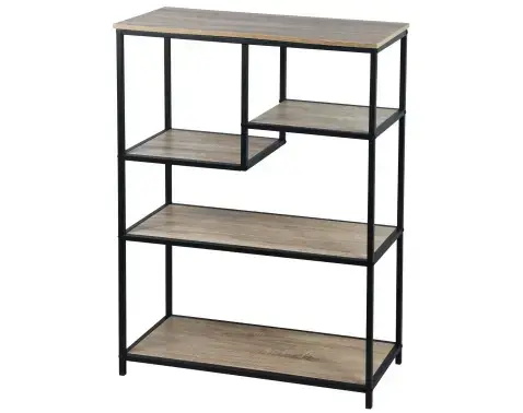 Regál Alessandro, 75 cm, černý/dub sonoma