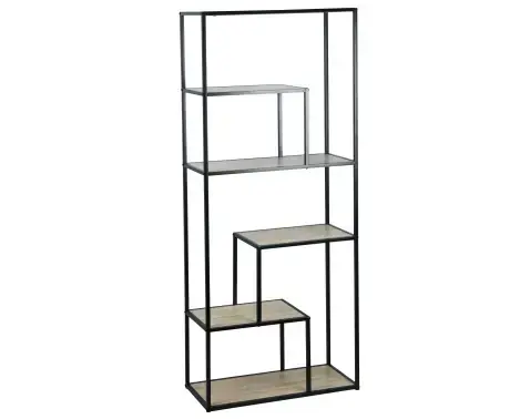 Regál Alessandro, 70 cm, černý/dub sonoma