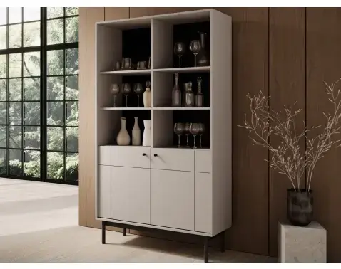 Úložný regál Japandi, 104 cm, béžová kašmír