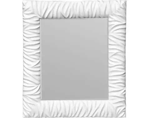 Nástěnné zrcadlo Mořská pěna 50x60 cm, bílé