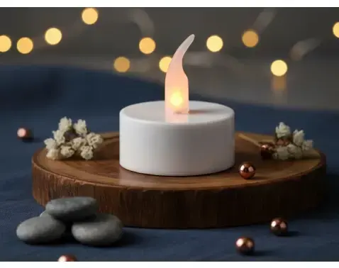 LED čajová svíčka (2 ks) bílá, 3,8 cm