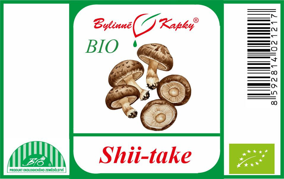 Shii-take BIO (shiitake, šitake, houževnatec, shii take) - bylinné kapky (tinktura) 50 ml