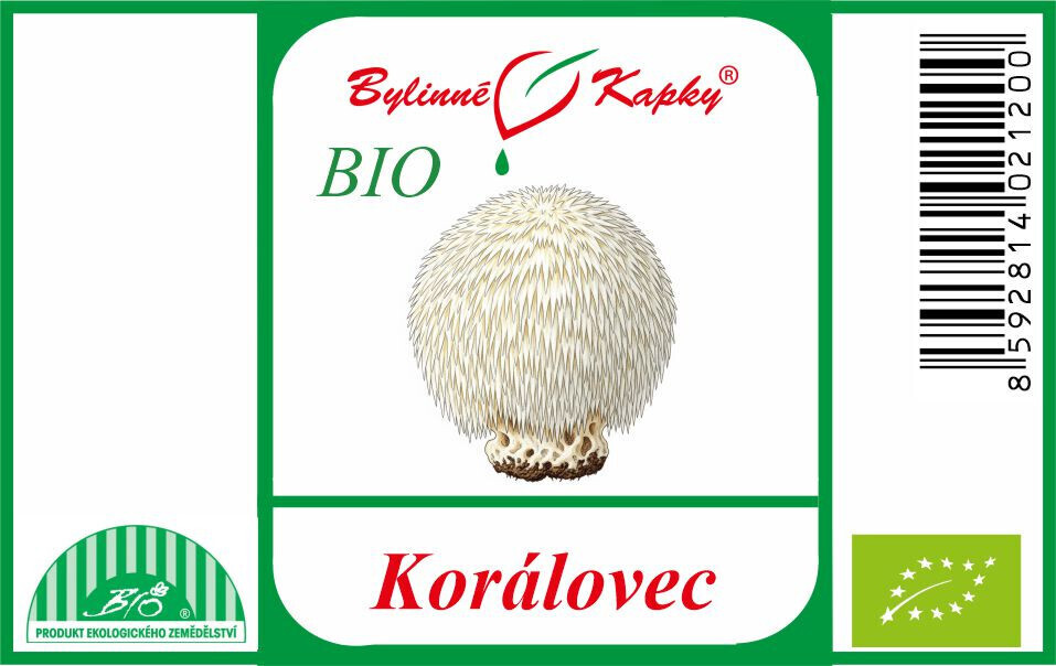 Korálovec (Hericium) BIO - bylinné kapky (tinktura) 50 ml
