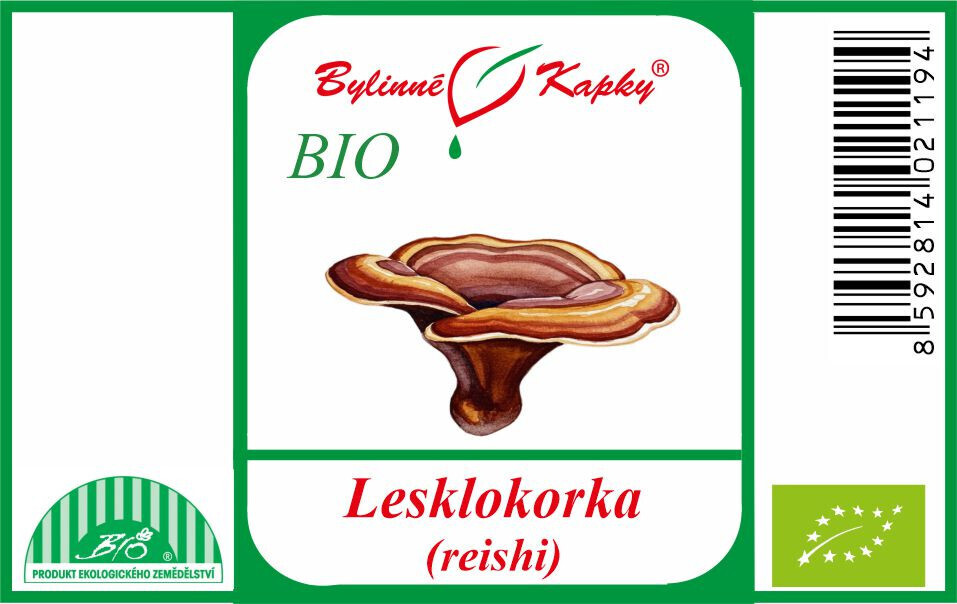 Lesklokorka (reishi, ganoderma) BIO - bylinné kapky (tinktura) 50 ml