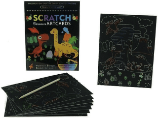 Vyškrabávací obrázky - Dinosauři