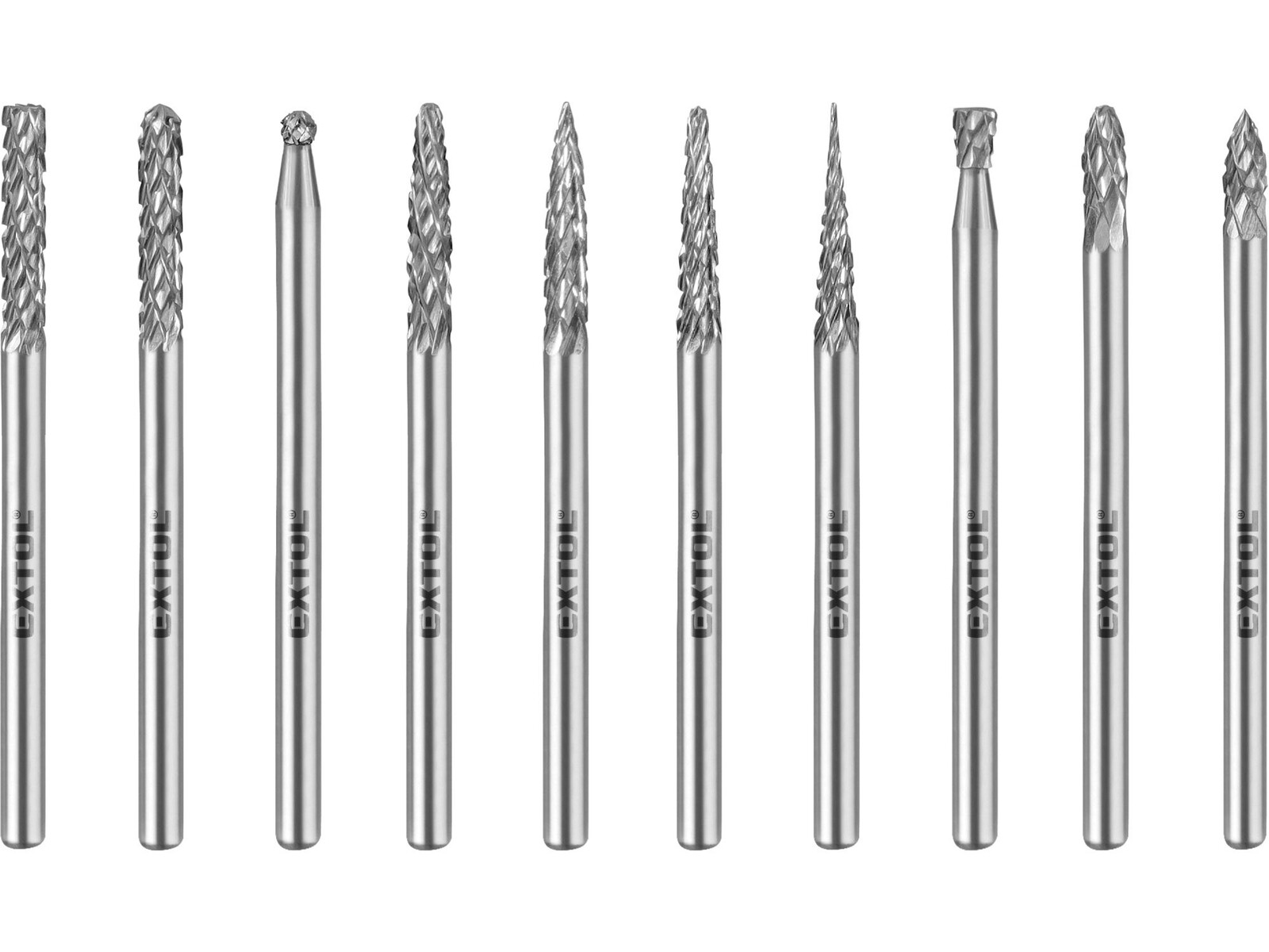 Sada mini fréz technických 10ks Extol Industrial 8703800