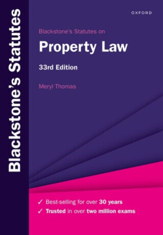 Blackstone's Statutes on Property Law - Meryl  Thomas
