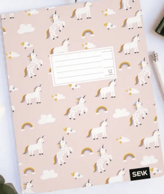 Linkovaný sešit (12 listů) - jednorožci
