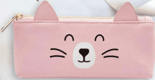 Dětský penál - veselá kočička (růžový)