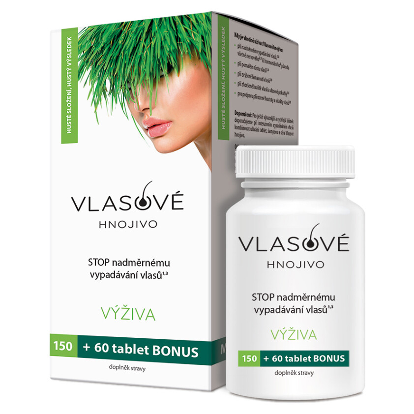 VLASOVÉ HNOJIVO 150 + 60 tablet, poškozený obal