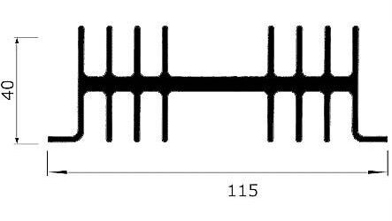 Chladič Al ZH0753 115x40x200mm