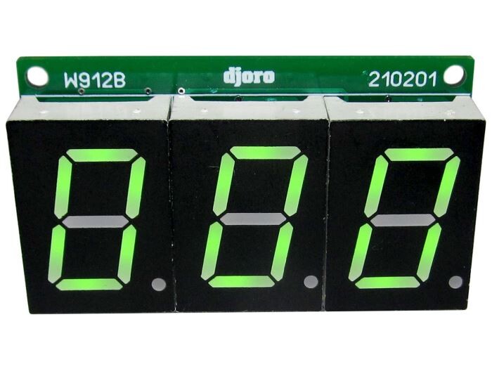 Digitální počítadlo 3místné zelené   STAVEBNICE