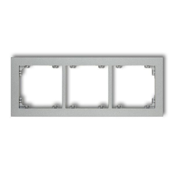 Rámeček trojnásobný, stříbrný metalicky, DECO Karlik