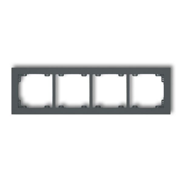 Rámeček čtyřnásobný, grafitový mat, DECO Karlik