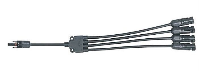 Rozbočení MC-4, 1x zdířka, 4x konektor, kabel 30cm