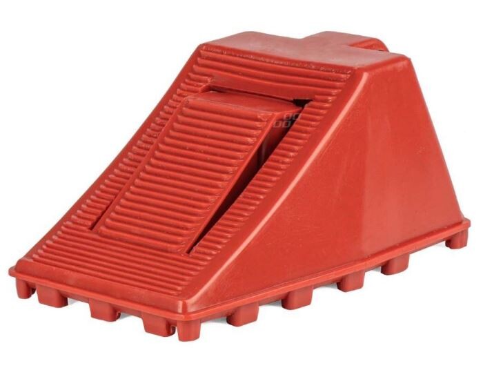 Zakládací klín pod kolo plastový s brzdou