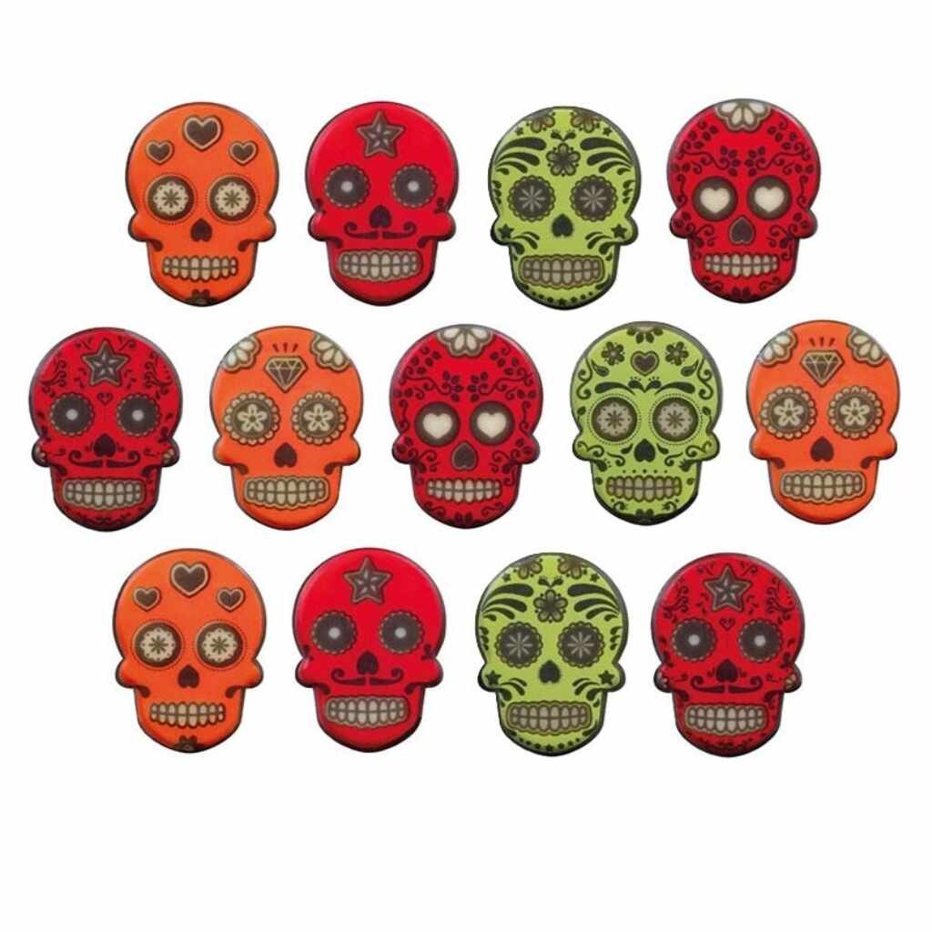 PCB CREATION Dekorace z polevy Lebky Calaveras 13ks