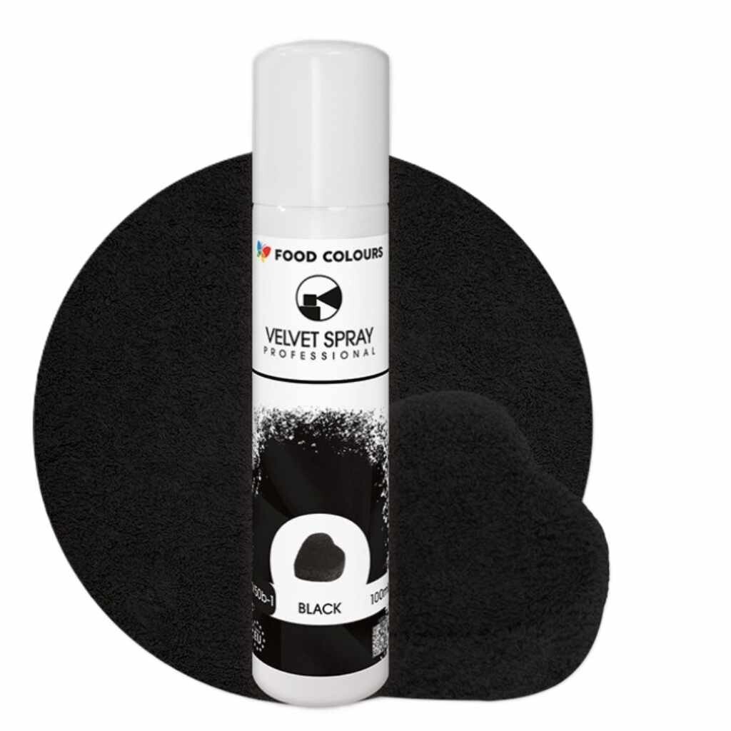 Food Colours Sametový sprej Black 100ml