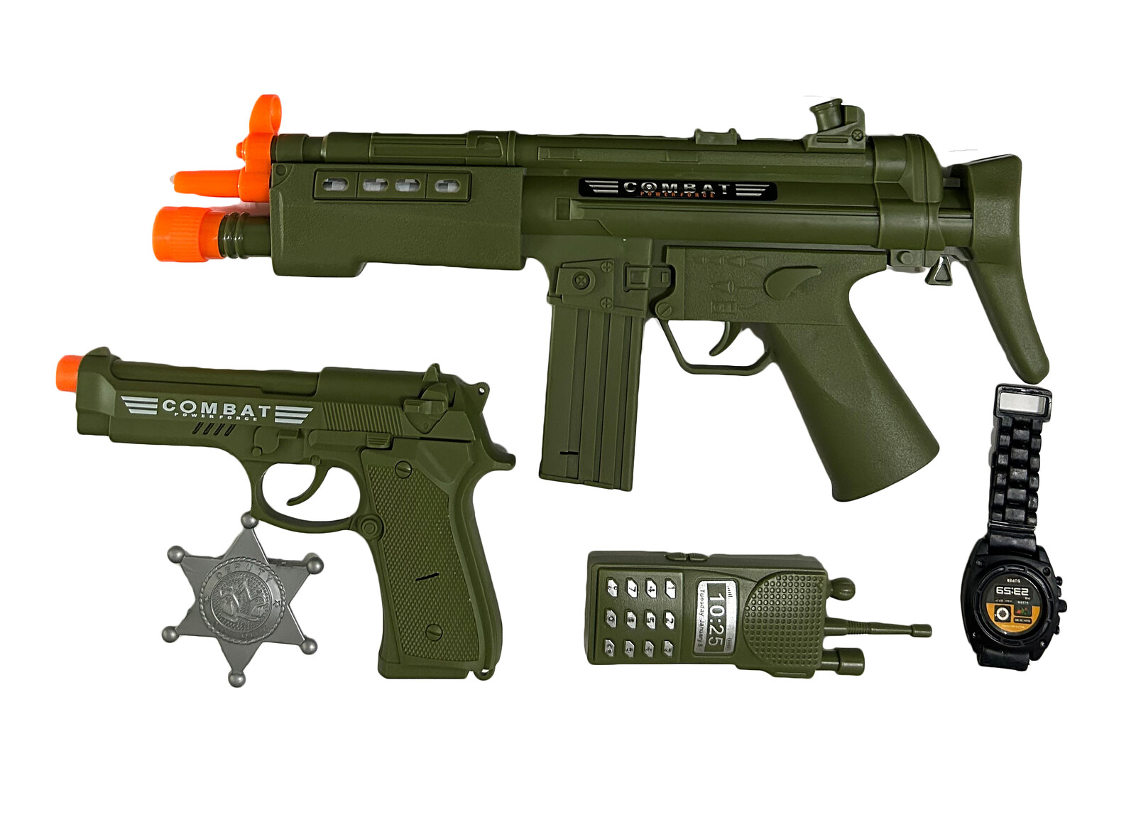 Vojenský set se samopalem 39x17 cm