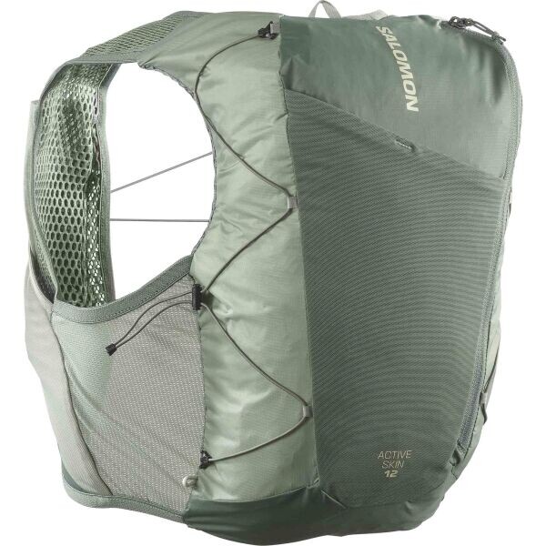 Salomon ACT SKIN 12 NO FLASKS Unisex běžecká vesta, světle zelená, velikost