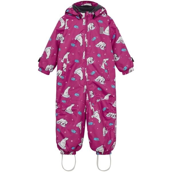 LEGO® kidswear LWJERI 704 Dětská zimní kombinéza, růžová, velikost