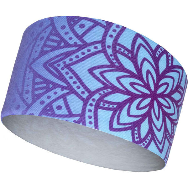 Runto MANDALA Sportovní elastická čelenka, světle modrá, velikost UNI