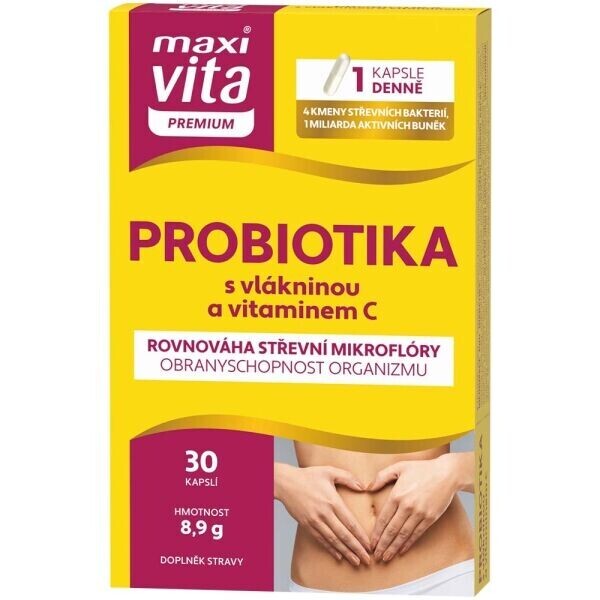 VITAR MAXI VITA PREMIUM PROBIOTIKA + VITAMIN C 30 CPS. BLISTR Doplněk stravy, , velikost