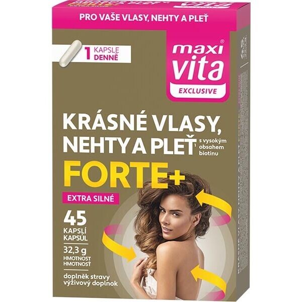 VITAR MAXI VITA EXCLUSIVE ZDRAVÉ VLASY, NEHTY A POKOŽKA FORTE+ Doplněk stravy, , velikost