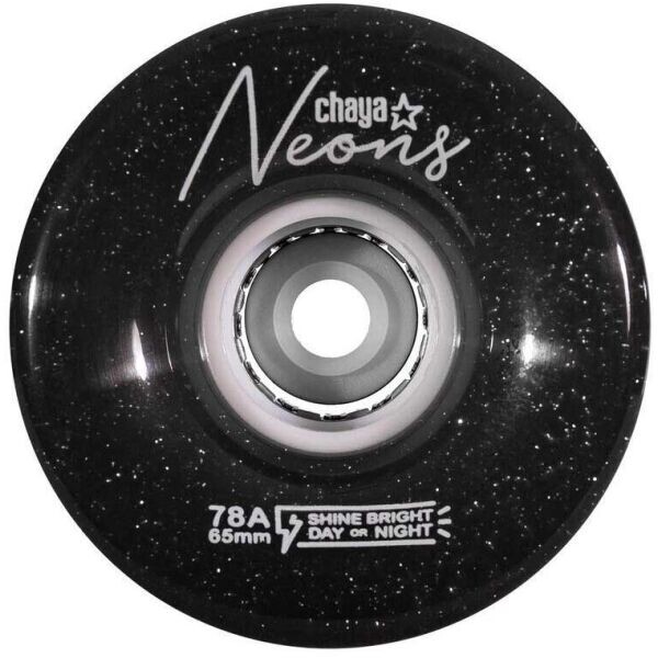 Powerslide CHAYA NEON LED (4KS) Svítící kolečka, černá, velikost