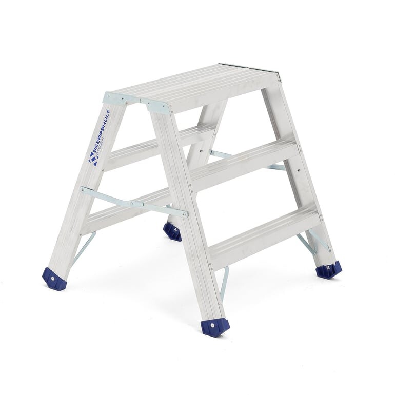 Skládací schůdky CREST, 3 příčky, výška 715 mm