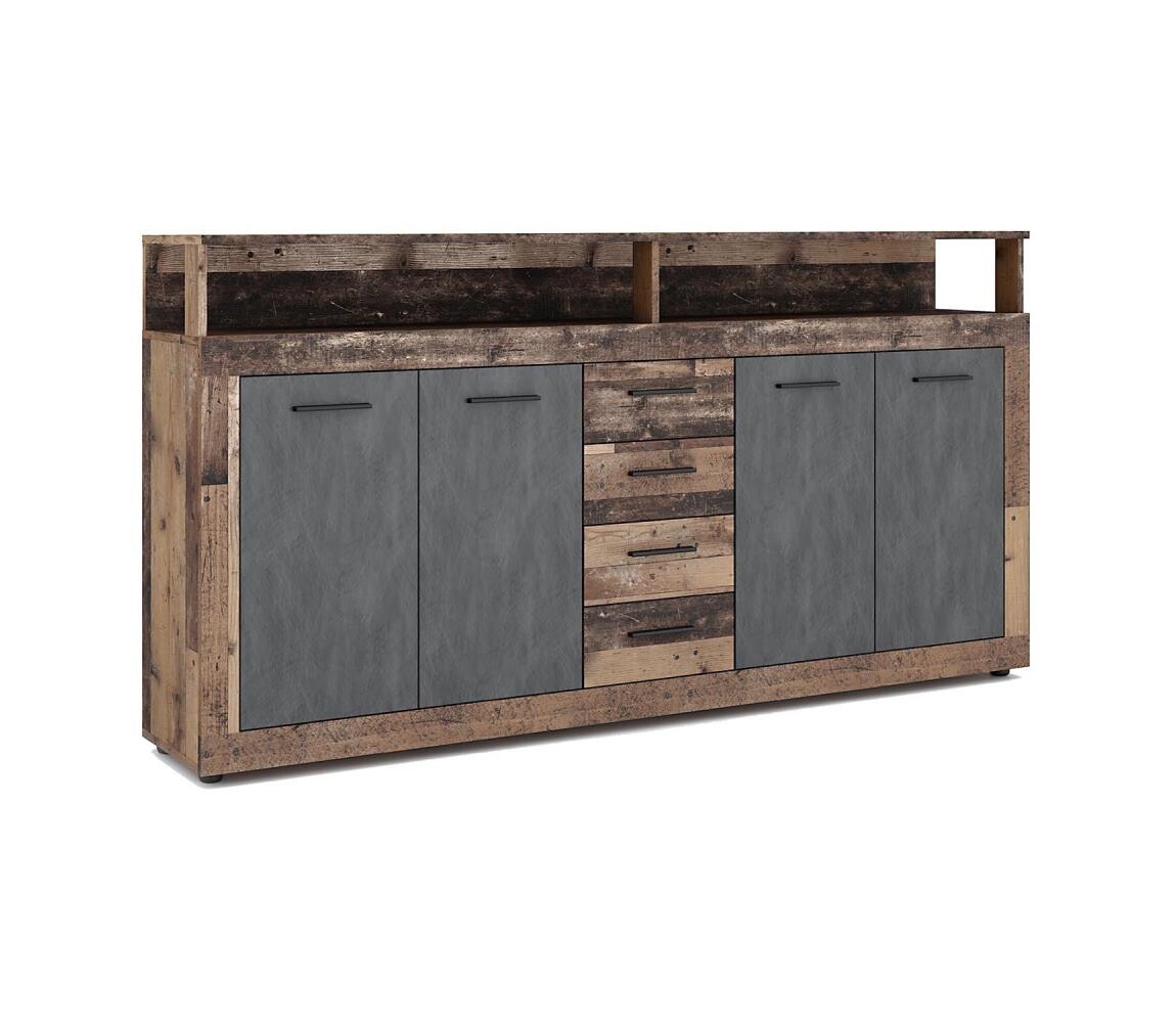 Wipmeb Sp. z o.o Komoda RUNA tmavě hnědá/antracit