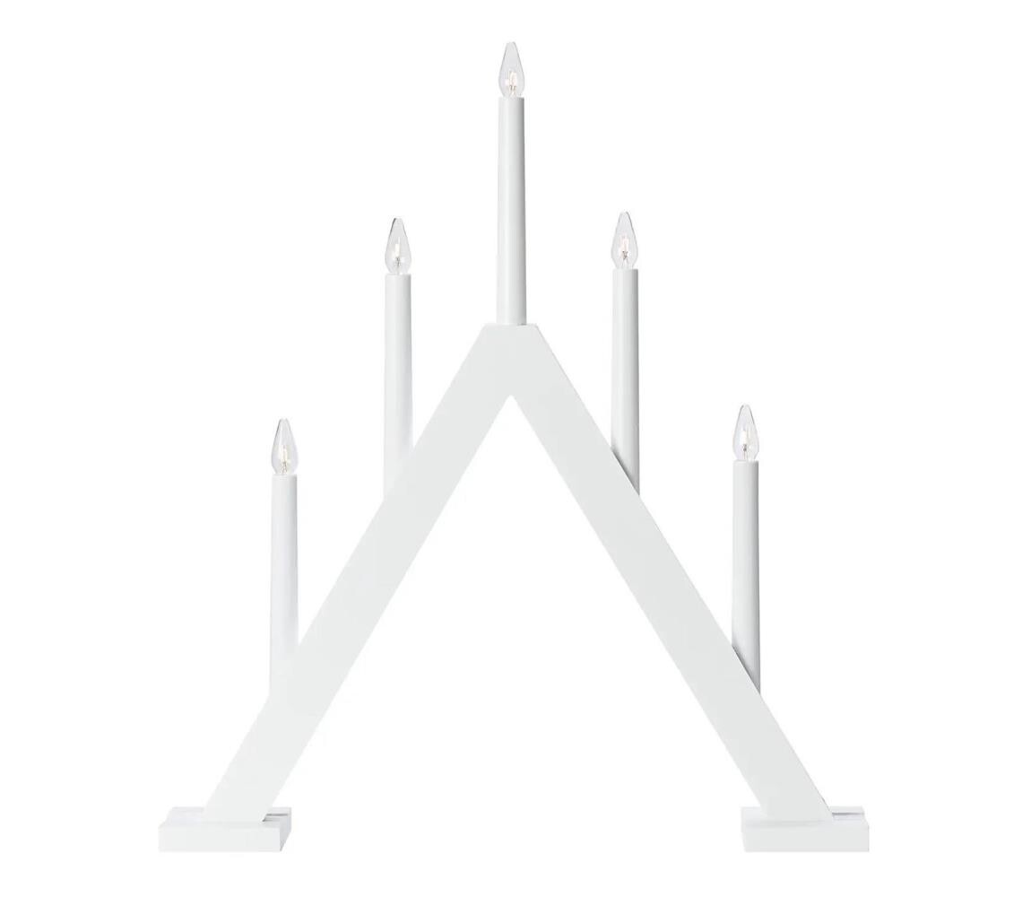 Markslöjd Markslöjd 706222 - Vánoční svícen ARIELE 5xE10/3W/230V borovice/bílá